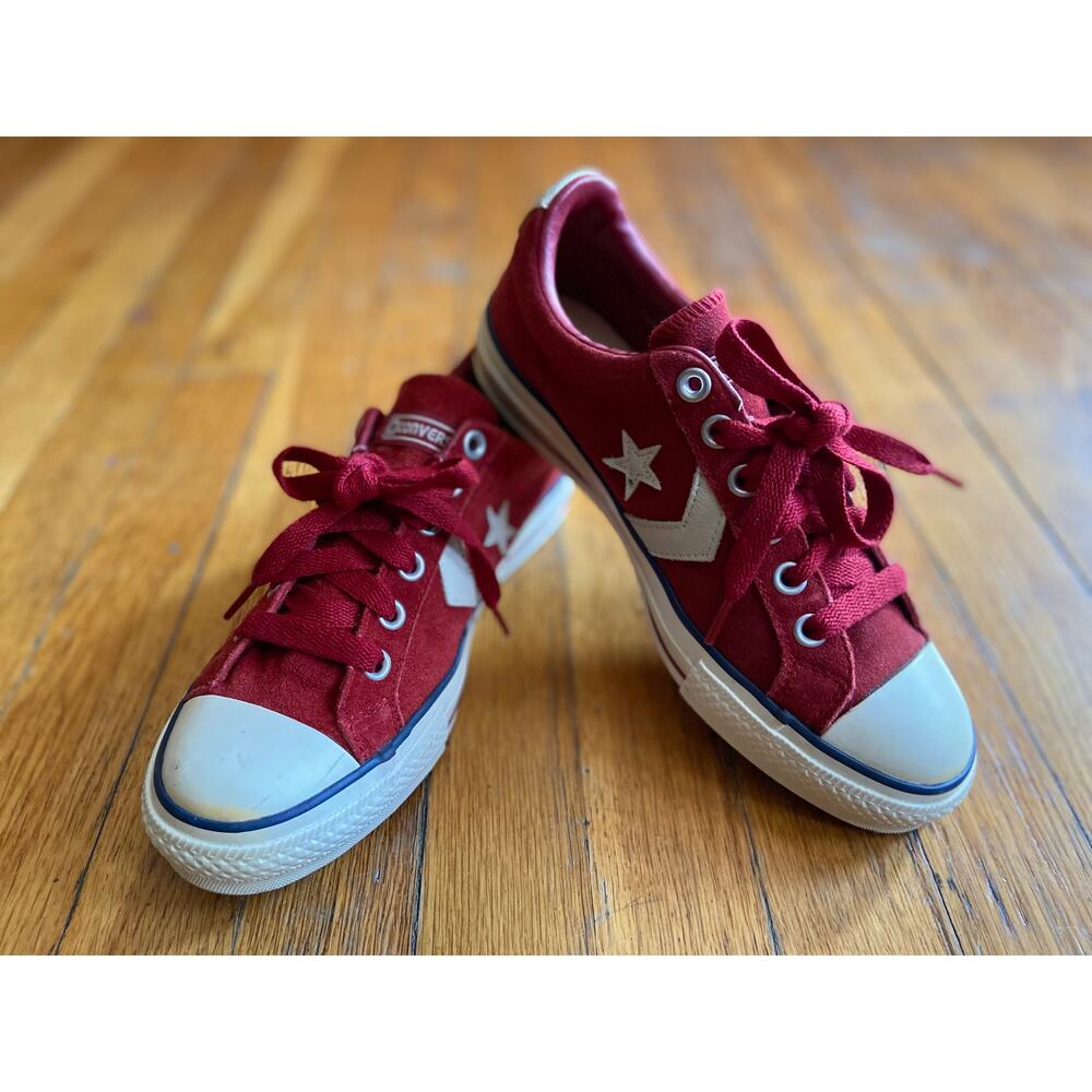 Vintage CONVERSE ALL STAR Reissue Red Suede Low Top Sneakers Mens 6/ Women 8